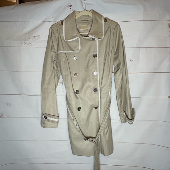 Michael Kors Jackets & Blazers - Michael Kors Beige Double-Breasted Trench Coat